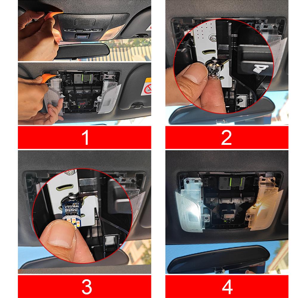 For Toyota Previa Estima ACR30 ACR50 2000-2019 9PCS 12V Car LED Bulb Interior Reading Lamp Door Light Trunks Light Accessories