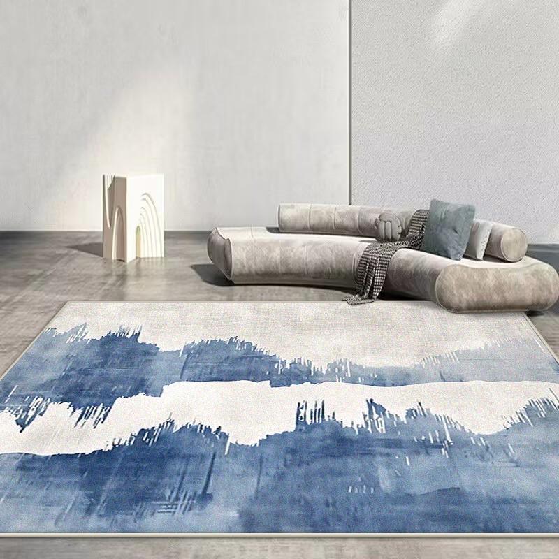 Скандинавский Абстрактный Ковер Гостиная Рендеринг Декорация Диван Синий Ковры Большой Площади Уличный Активный Нескользящий Коврик Настраиваемый