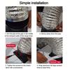 Aluminum Foil Ventilation Duct Scalable Vent Tube Dryer Vent Hose  Bathroom Kitchen System Vent