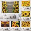 Yellow Blooming Sunflower Beautiful Landscape Pattern Tapestry Home Bedroom Living Room Dormitory Wall Decoration Tapestry