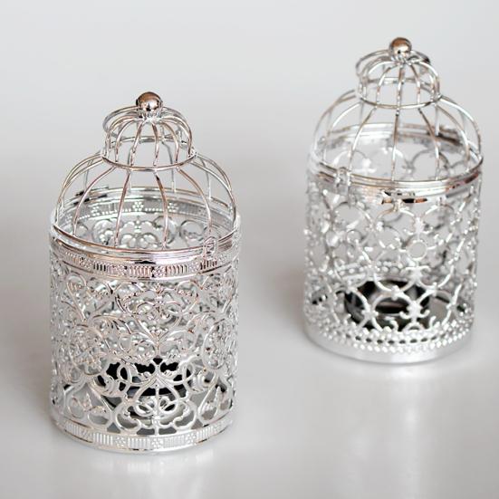 Европейский полый цветок подсвечник подвесной железный подсвечник в виде птичьей клетки