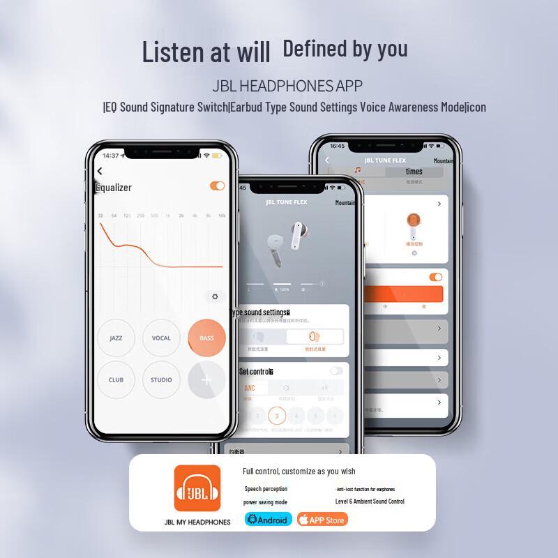 JBL Tune Flex True Wireless Noise-Canceling Earbuds