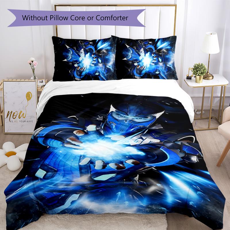 SubZero 3pcs Bedding Set Duvet Cover Closure Includes 1 Duvet Cover & 2 Pillowcases for All Seasons Bedroom Home Dorm Decor