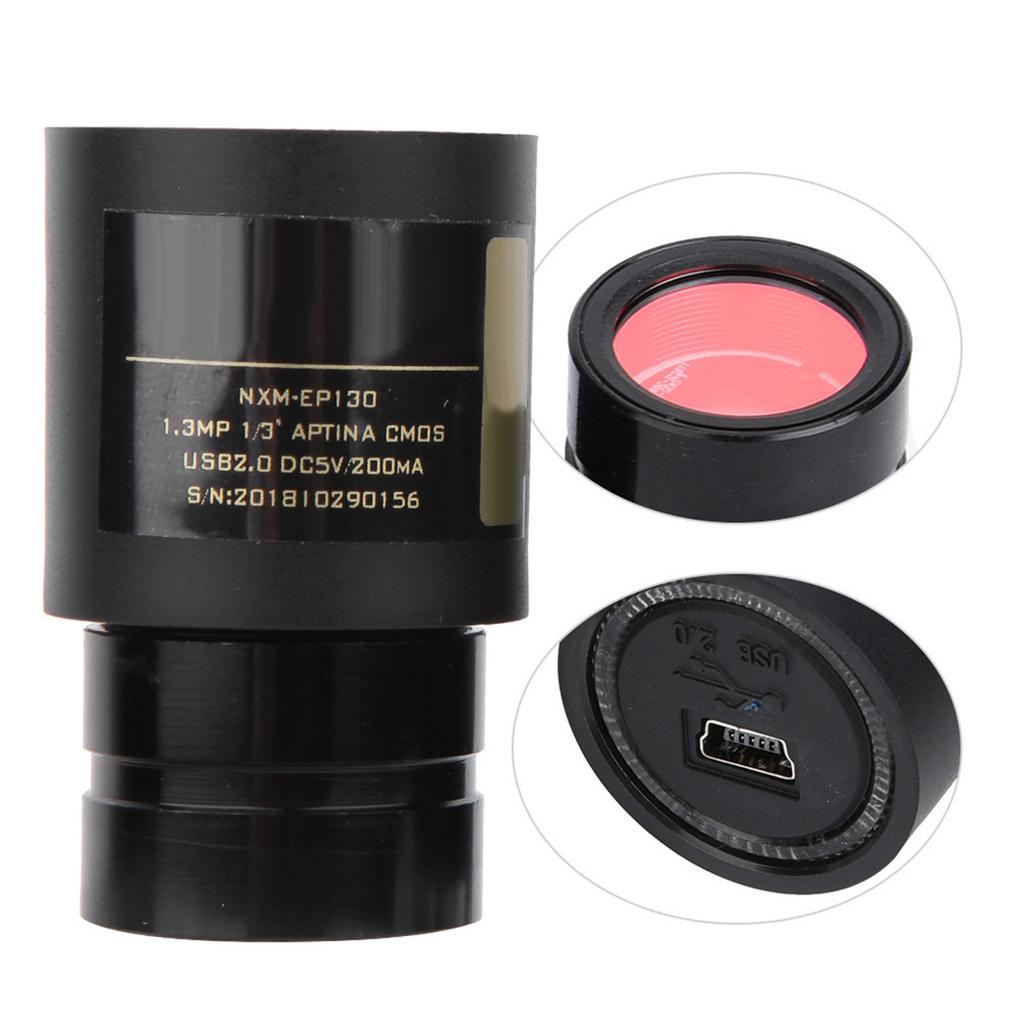 1.3MP USB 2.0 Electronic Eyepiece for 23.2mm 30.0mm 30.5mm Microscope  Drive Free With Two Adapter