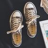 Spring and Autumn Fashion Ladies High Top Canvas Shoes Internet Celebrity Leopard Print Casual Shoes