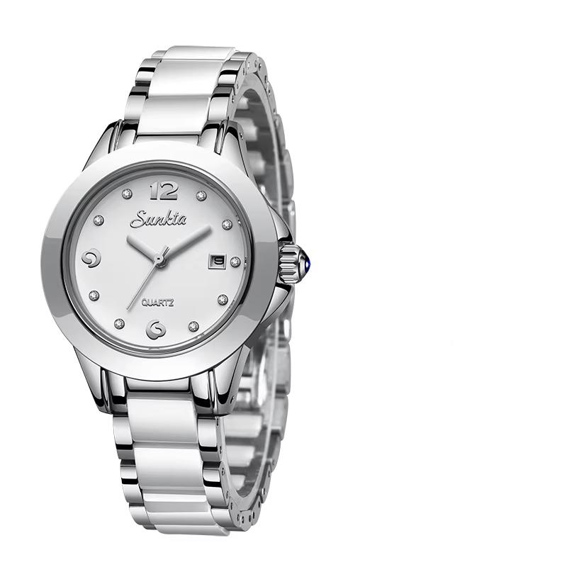 SUNKTA Watch for Women Ceramic Quartz Waterproof Watch Women Casual Fashion Creative Watches Women Female Clock vintage Watches