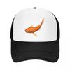 Orange Koi (on light orange) Baseball Cap Winter hat New In Hat Sunhat sailor cap for Unisex Hats For Women Unisexs