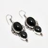 Ювелирные серьги ручной работы с черным ониксом, посеребренные 925 пробы, 1,89 дюйма