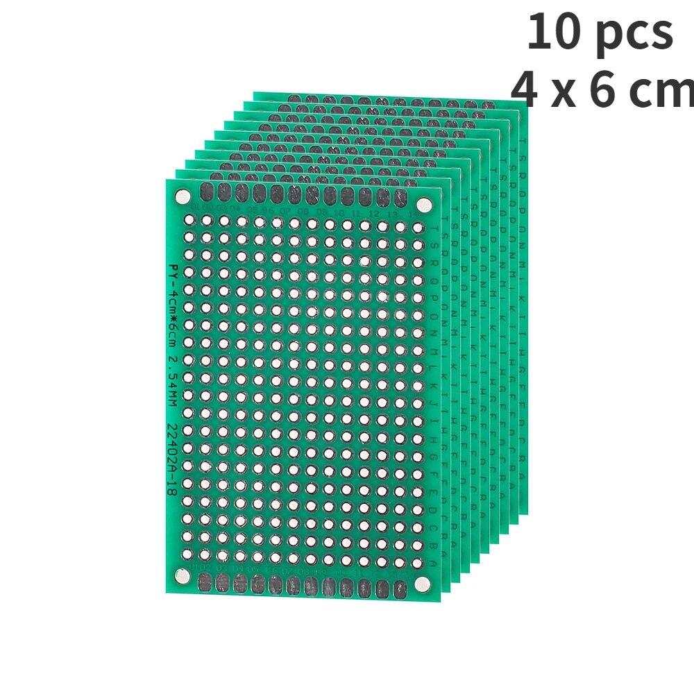 4-40 шт., универсальный макет печатной платы, двухсторонний макет 2x8, 3x7, 4x6, 5x7, 7x9 см, макетная плата, DIY электронный комплект