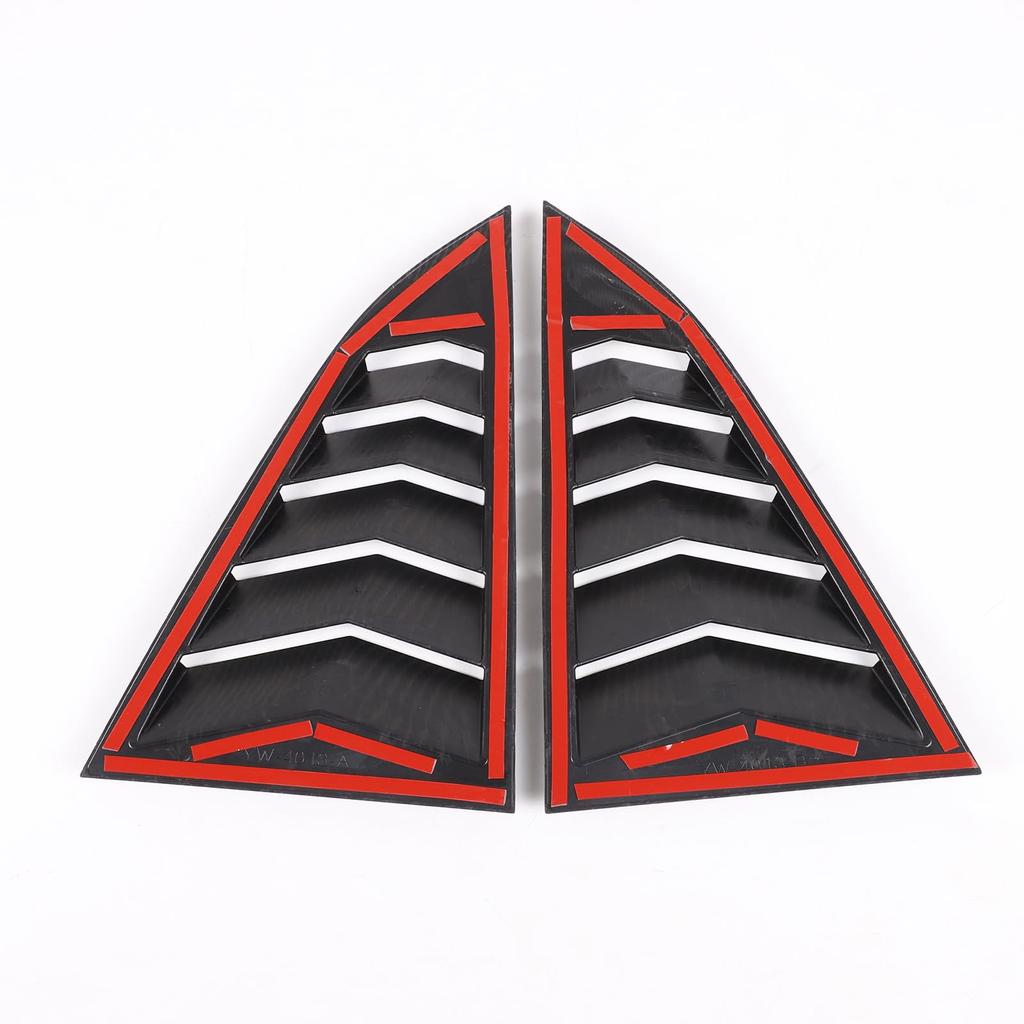 Hcilloend Rear Side Window Louver Covers for Nissan Fairlady Z Shutter Side Vent Rear Window Shutter Easy Adhesive Decorative Exterior Custom Car Set