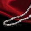Silver Color 20 Inch 5mm Faucet Chain Necklace For Women Man Fashion Wedding Engagement Party Charm Jewelry