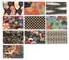 Washi Kawasumi Chiyogami Yuzen Washi B4 size 10 patterns 10 sheets Black