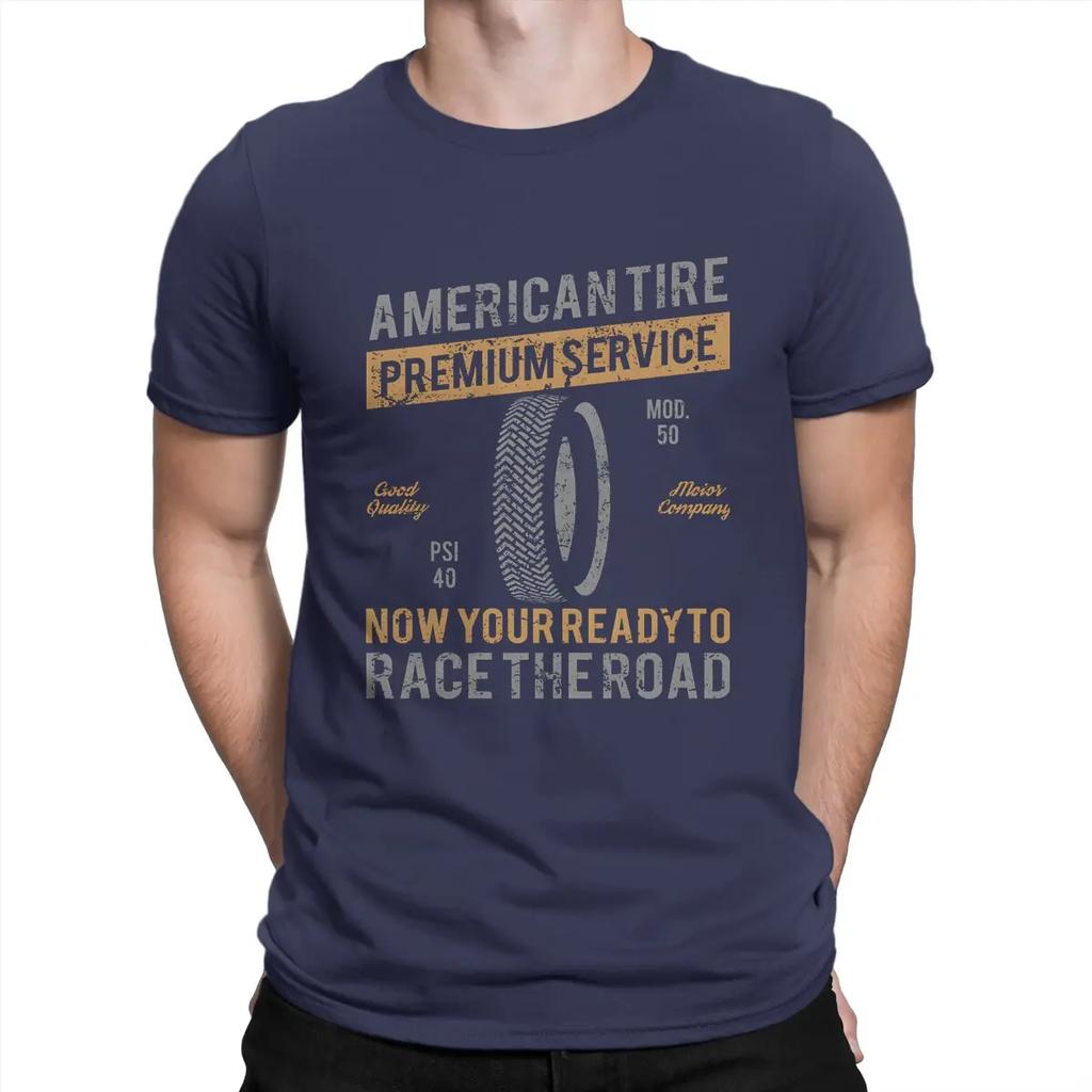 Ready To Racing Men's TShirt Racing On Road Individuality T Shirt Harajuku Streetwear New Trend
