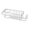Sponge Holder Kitchen Sink Caddy Strong Load-bearing Hollow Design Easy To Install Self Draining Sink Caddy Organizer Rack