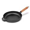 Iwatetsu Ironware Ductile Cast Iron Frying Pan, Iwatetsu Ironware, Iwatetsu Ironware Frying Pan, Durable Cast Iron Pot with Wooden Handle, Energy-Savi