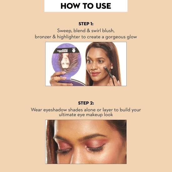 Палитра теней для век и лица Contour De Force от SUGAR Cosmetics | Включает румяна, бронзер, хайлайтер и 6 оттенков теней для век - 01 Warm Win | 20,3 г