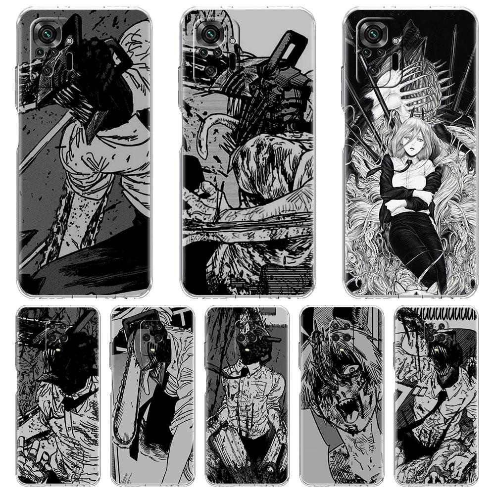 Chainsaw Man Cool Case For Xiaomi Redmi Note 11 Pro 10 9 9S 8 8T 7 9A 9C 9T 10 10C K40 Clear TPU Soft Phone Cover
