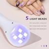 Handheld UV LED Lamp For Nails Drying Lamp Rechargeable Mini Manicure Lamp Nail Dryer For Gel Nails Portability Nail Art Tool