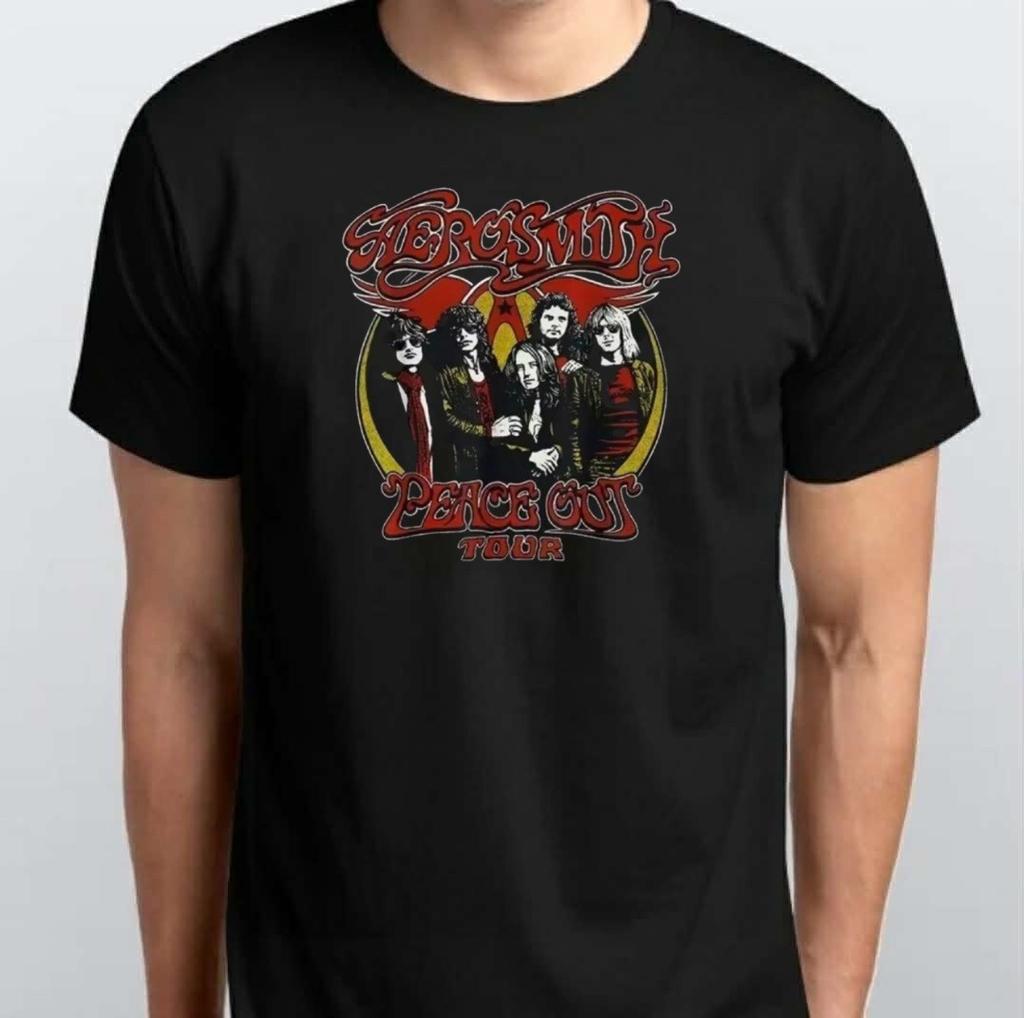 Aerosmith, An American Hard Rock Band T-SHIRT S M L XL XXL 3 4 XL Black