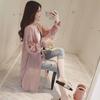 Summer Women's Cardigan Long Sleeved Sunscreen Chiffon Shirt Medium Long Anti Ultraviolet Embroidered Shawl Ultrathin Coat