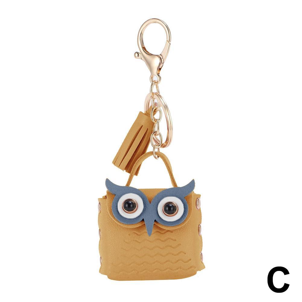 Кошельки для монет из искусственной кожи, симпатичная сумка для ключей, кошелек для монет в виде совы, мини-кошелек для ключей от машины, женский школьный кулон, кошелек Y6V4
