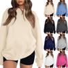 Women's Fashion Casual Long Sleeve Solid Color Hoodie