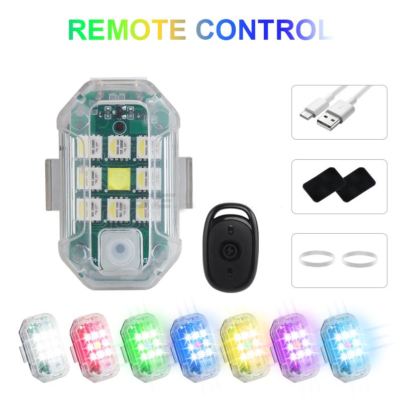 SEAMETAL 7-цветный универсальный стробоскопический фонарь для мотоцикла, скутера, автомобиля, светодиодный фонарь для предотвращения столкновений, вспышка для дрона, указатель поворота