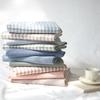 Пододеяльник Muji из стираного хлопка в клетку - Простой японский стиль