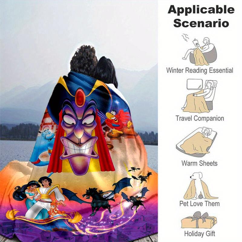 1pc. Disney Aladdin Magic Carpet Blanket - Perfect for Home, Office, Outdoor Use, Gift Idea, Suitable for All Seasonsz0417202