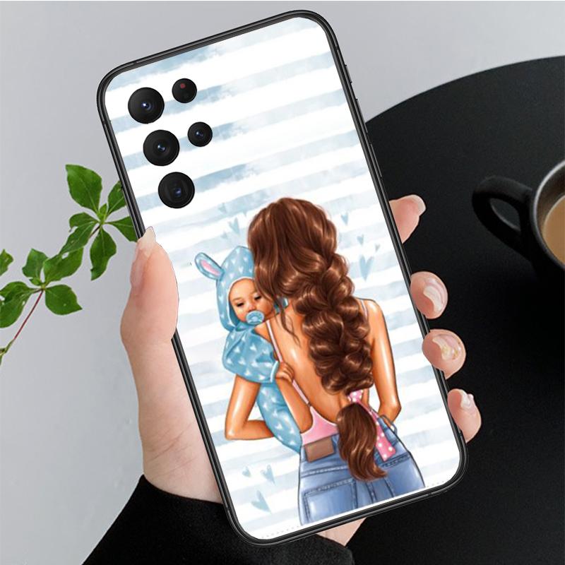 Чехол для телефона Мама Мама Дочь Сын для Samsung Galaxy A35 A55 A54 A15 A25 A05s A05 A22 A24 A52 A33 A34 M34 M14 M54 M23