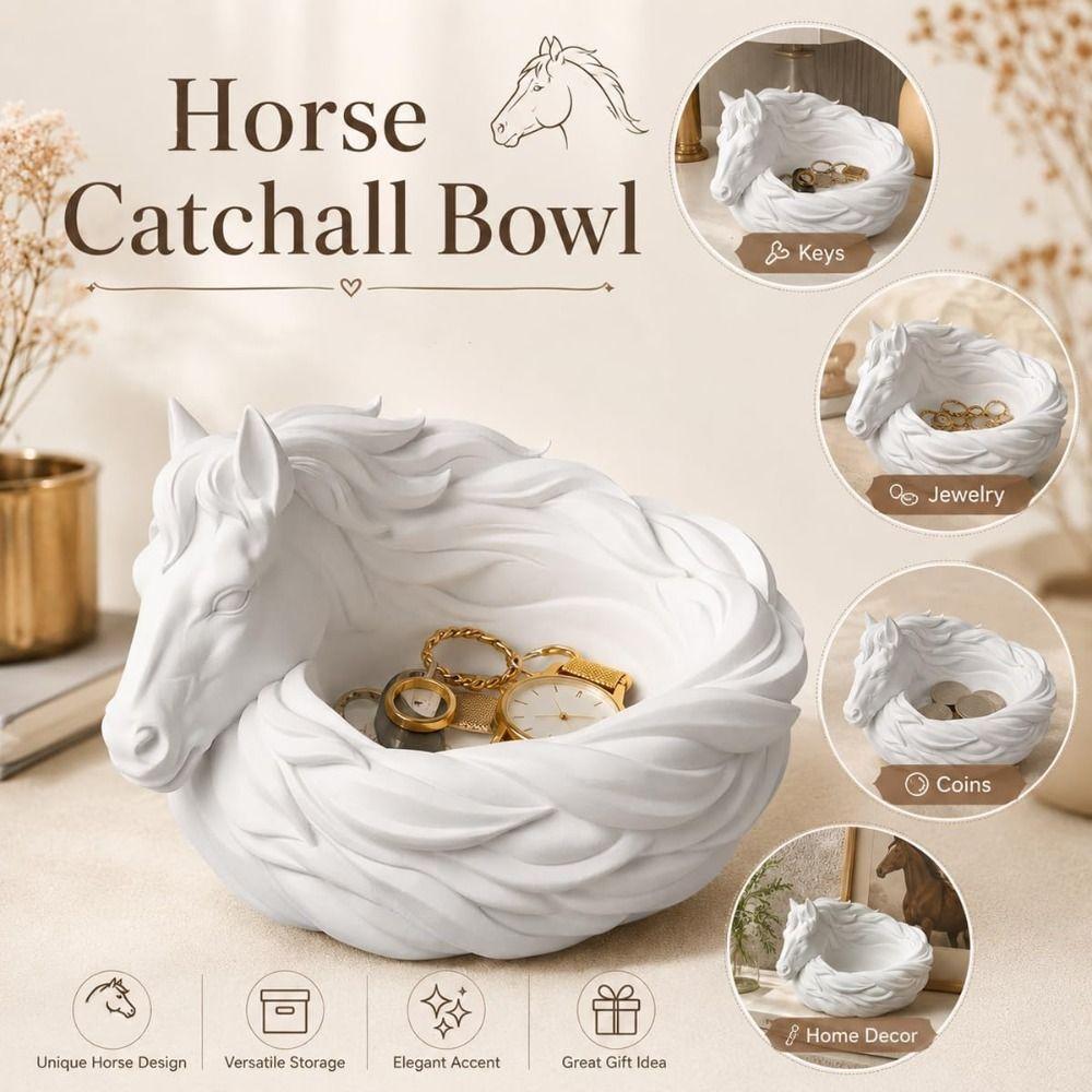 Functional Organizer Horse Catchall Bowl Portable Horse Jewelry Dish Desk Organizer
