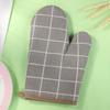 Microwave Oven Anti-Thickening Anti-Scalding Gloves Baking Kitchen Special Lattice Mitts Thick Cotton And Linen Heat Insulation