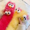 Смешные пушистые глупые носки для женщин, пушистые носки-тапочки, 3D-носки с плюшевыми мордочками, зимние теплые милые напольные носки