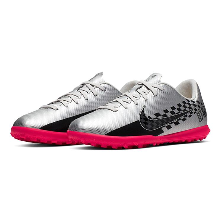 Nike Mercurial Vapor 13 Assassin Club NJR Slip Resistant Abrasion Resistant Low top Kids' Soccer Shoes Black Silver AT8175-006