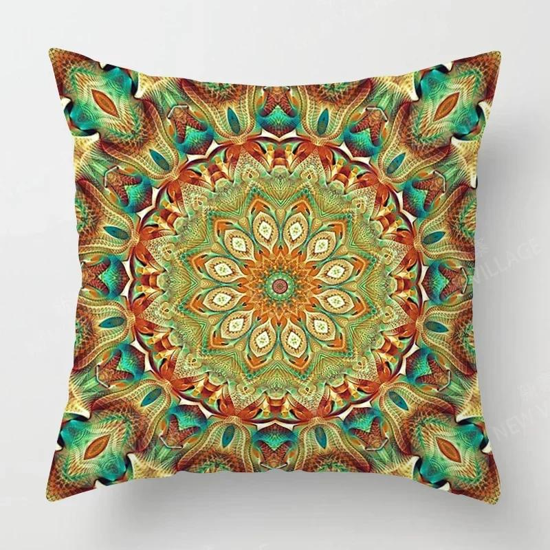 Осенний Домашний Декор Осенний Декор Гостиной Наволочка для Декоративной Подушки Диван Бохо Наволочка Мандала   X