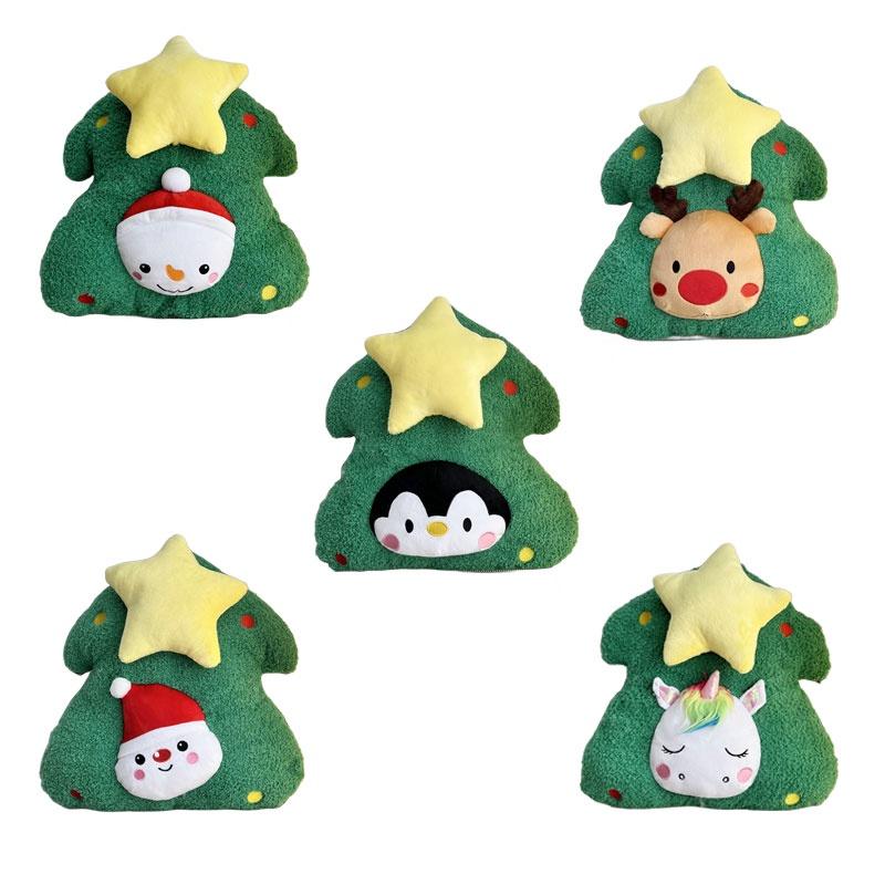 Трансформируемая Рождественская елка Подушка-игрушка Плюшевая игрушка Подарок для девочек Высота 45 см