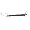 Fishing Lanyards Rope Retractable Safety Spring Coiled Ropes Keychain AccessoriesBlack