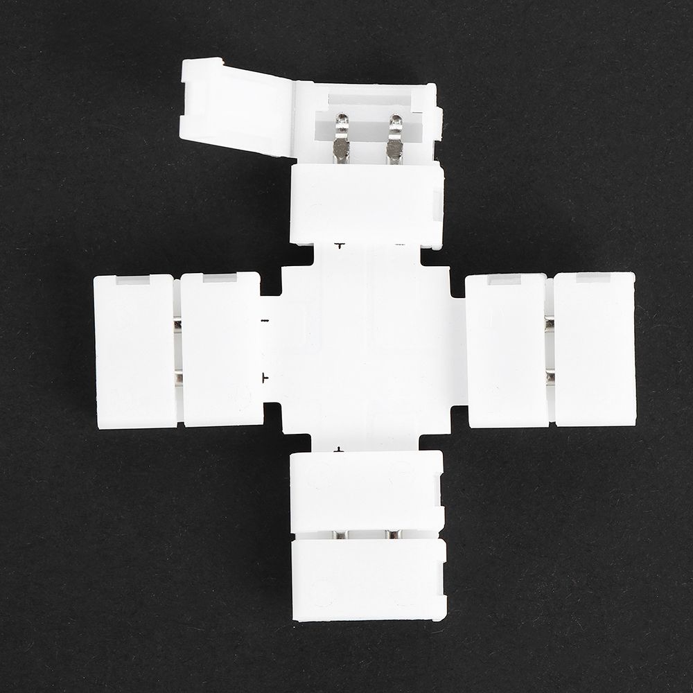 1/5/10Pcs New Clip-on Coupler Solderless 2Pin PCB LED Strip Connector 8mm 10mm