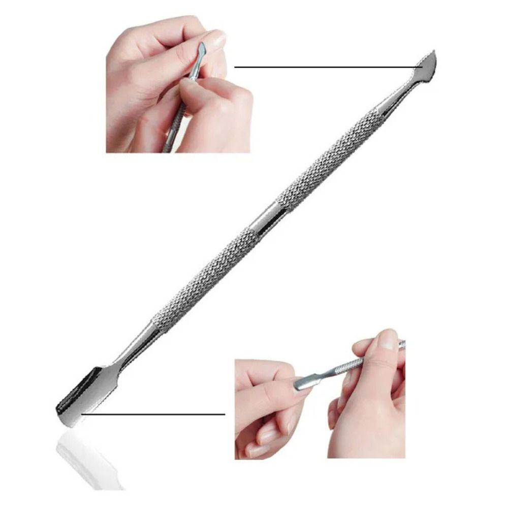 Double Sided Finger Dead Skin Push Stainless Steel Nail Cuticle Pusher High Quality Manicure