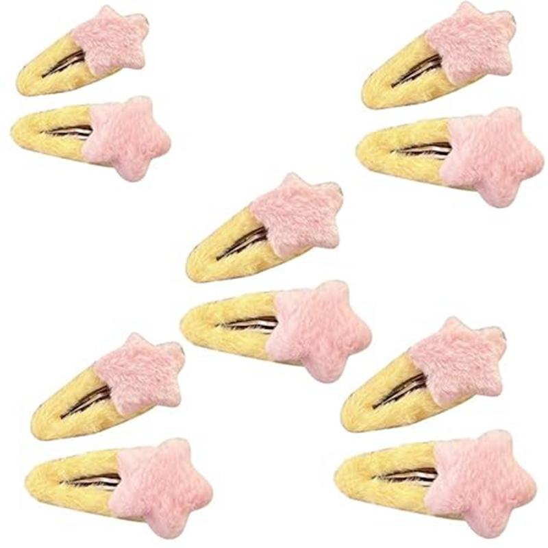 10 шт. милые пушистые звездочки аксессуары для волос женские элегантные металлические заколки для волос нескользящие звездочки заколки боковые заколки