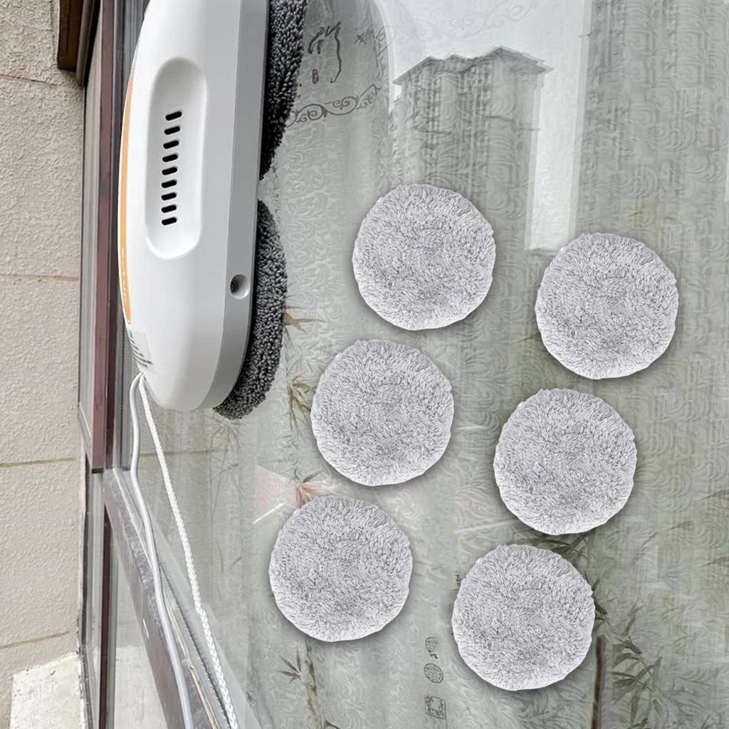 6 сменных накладок для робота-мойщика окон, круглая салфетка для пылесоса
