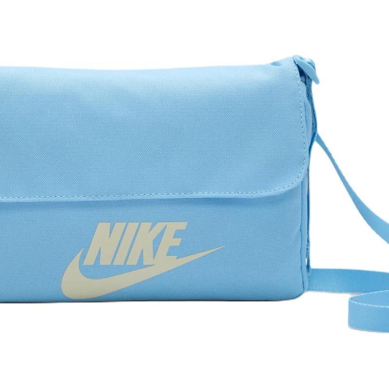 Nike Полиэстеровая сумка-мессенджер, наплечная сумка, сумка кросс-боди, женская, для бутылки с водой, синяя с кокосовым молоком, повседневная, CW9300-407
