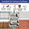 2D Flat When Witches Go Riding Vintage Halloween Witch Black Cat Metal Sign‑8.0x12.0inch Aluminum Wall Art, Farmhouse Porch Halloween Rustic Decor
