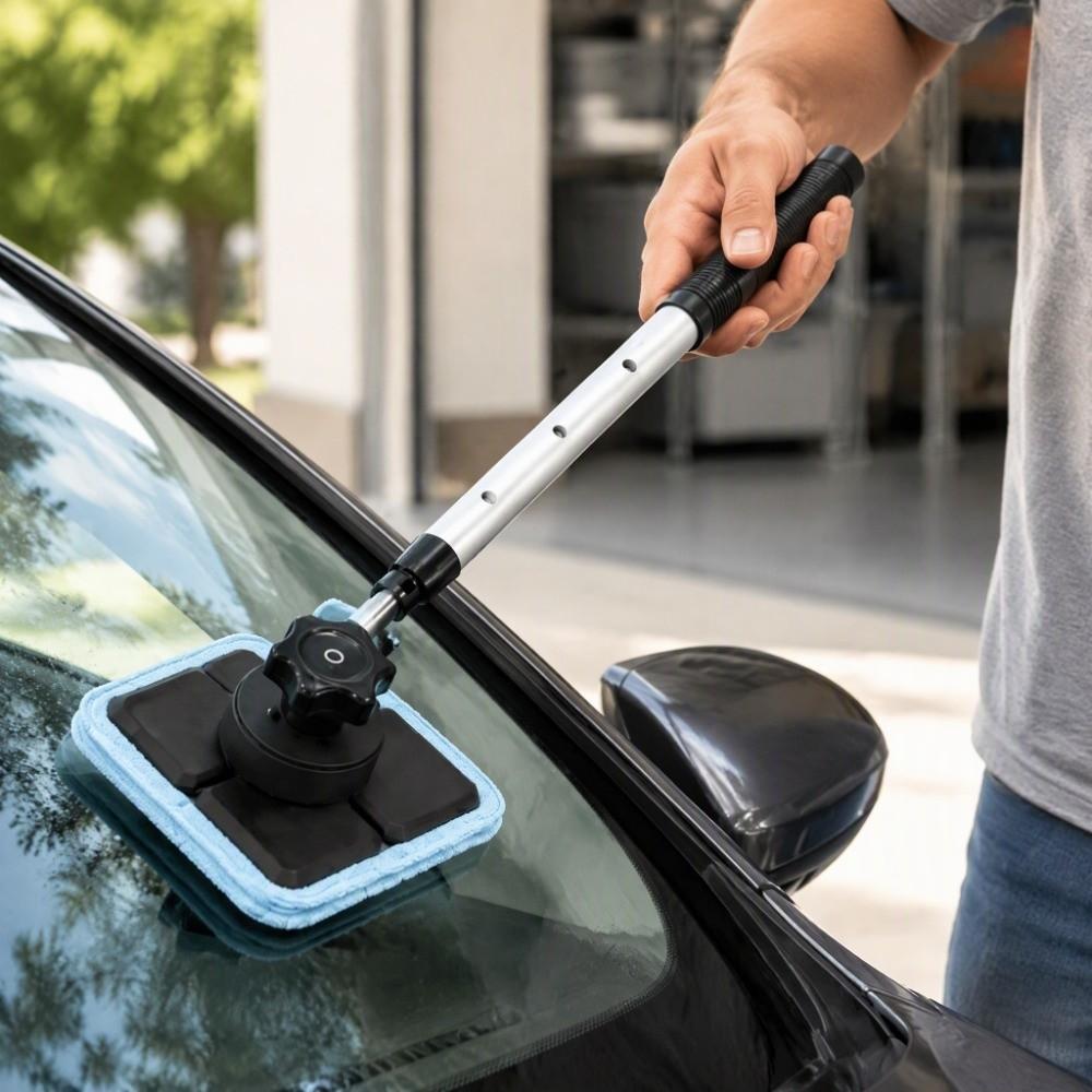 Double Magnetic Car Glass Cleaning Kit Microfiber Car Window Cleaning Tool Car
