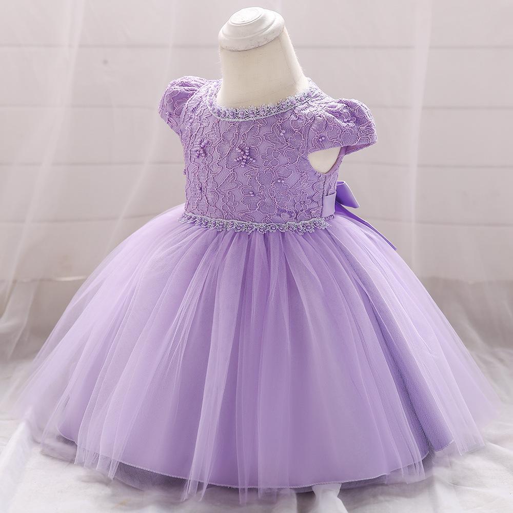 European & American Baby Girl Lace Mesh Princess Birthday Dress