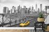 Photomural Taxi Crossing Brooklyn Bridge Smooth Vinyl 520x318