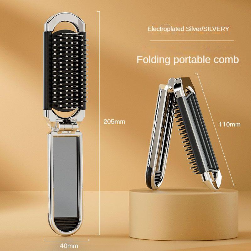 Small Comb Portable Portable Folding Air Cushion Comb Airbag Comb Mini Massage Comb with Mirror