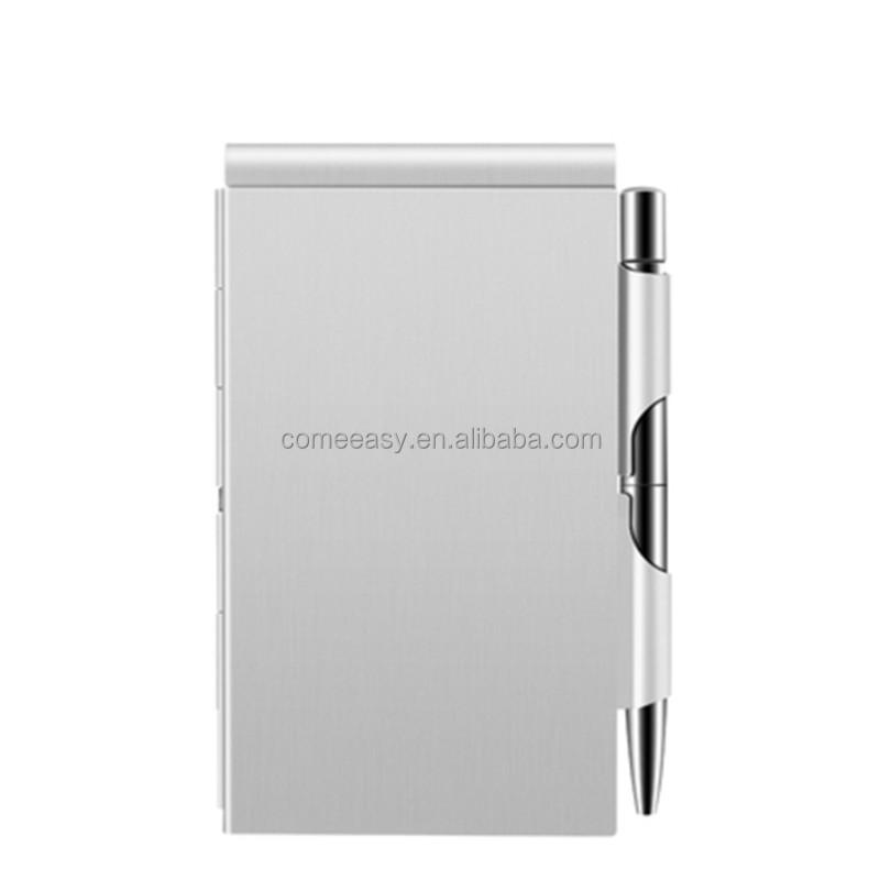 XB Black Color Notes Box Aluminium Pocket Notebook Holder Memo case with Ball Metal Pen