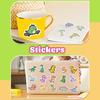 100Pcs Cartoon Dinosaur Stickers Waterproof PVC Cute Animal Decals DIY Vinyl Art Decoration Skateboard Luggage Water Phone Case Graffiti