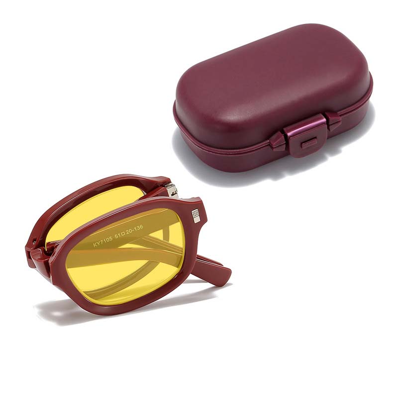 Очки ночного видения для вождения с коробкой, антибликовые очки, мужские женские складные очки для компьютера Aquare с защитой от синего света